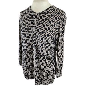 Banana Republic Brown & Black Geometric Cardigan